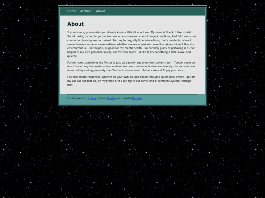 blog/about screenshot