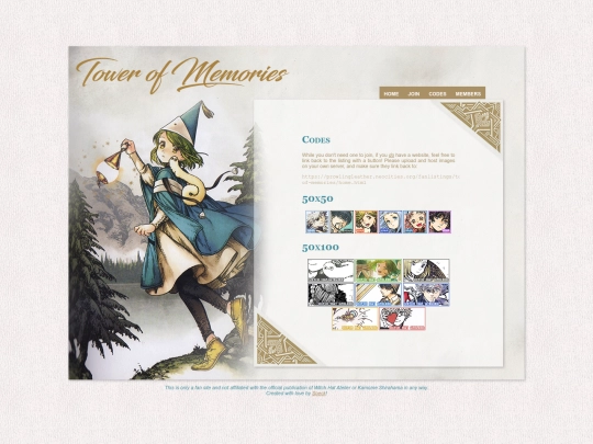fanlistings/tower-of-memories/codes screenshot