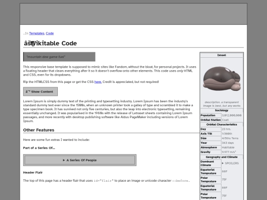 wiki bs/test screenshot