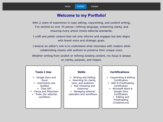 Portfolio screenshot