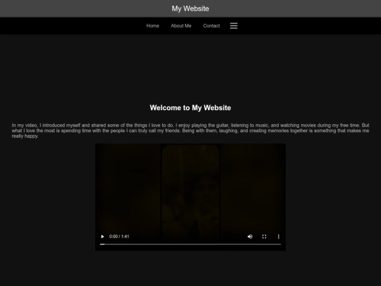 MyWebsite screenshot