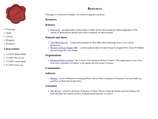 resources screenshot