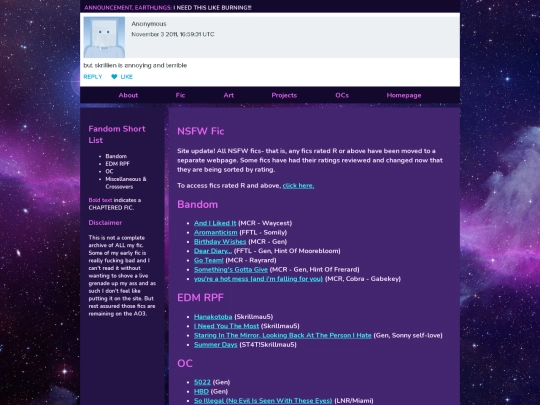 Fic screenshot
