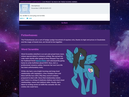OCs/fictionhooves screenshot