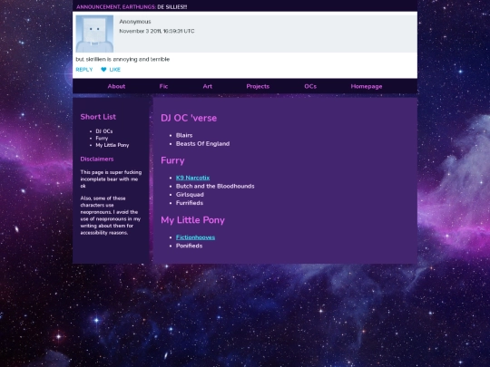 OCs screenshot