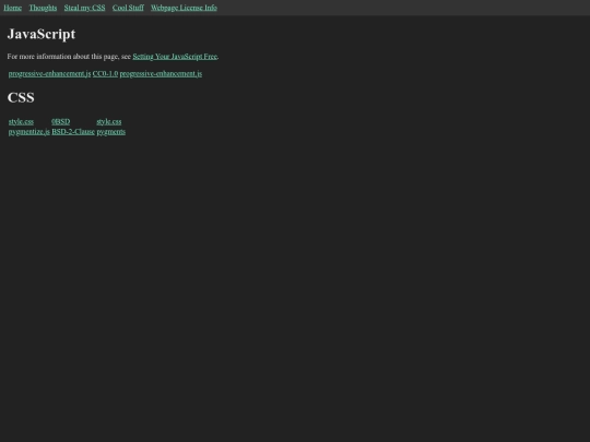 about/licenses screenshot