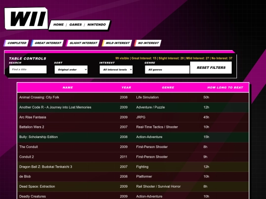 games/nintendo/wii screenshot