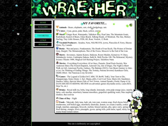 favorites screenshot