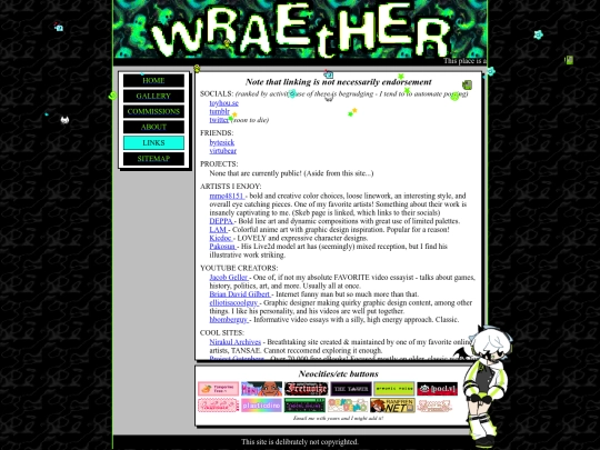 links screenshot