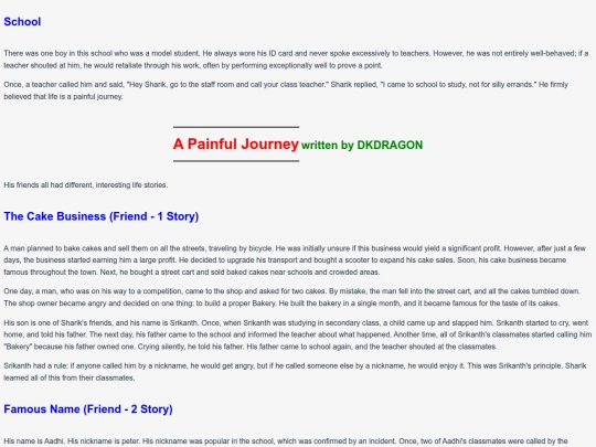 Indhtml/Story /a painful journey  screenshot