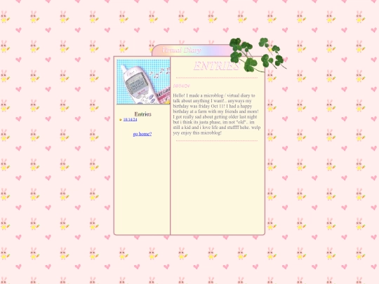 diary screenshot