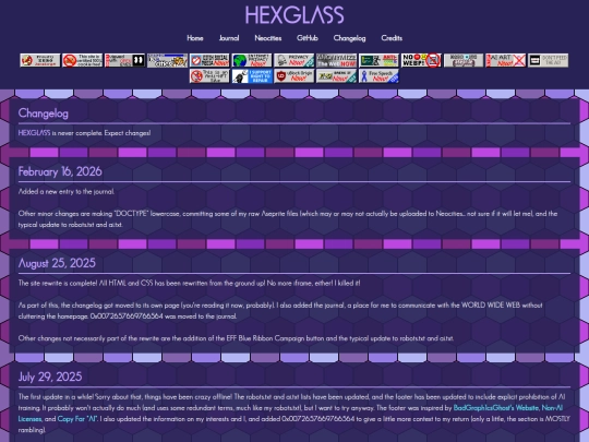 changelog screenshot