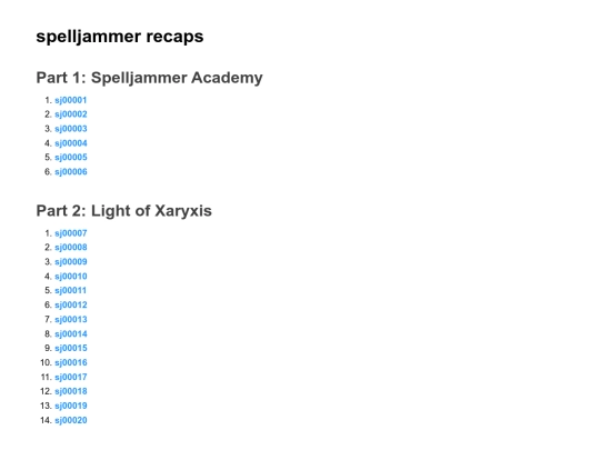 campaign/spelljammer recaps screenshot