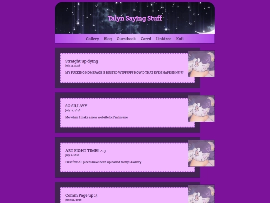 blog screenshot