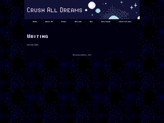 writing screenshot