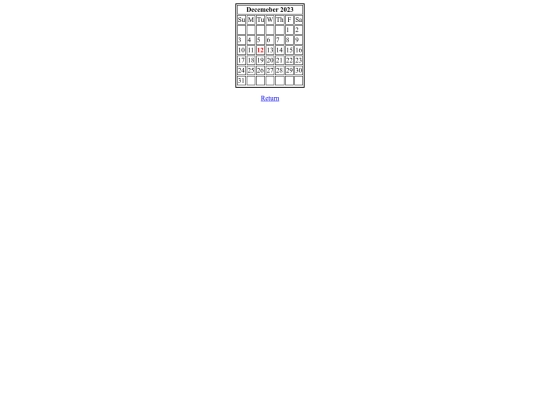 calender screenshot