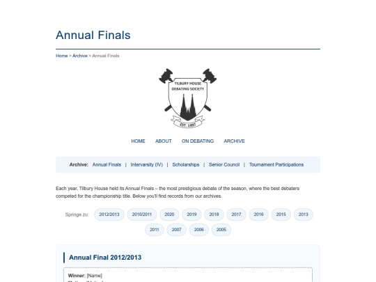 archive-annual-finals screenshot