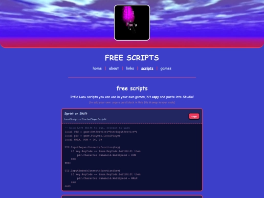 scripts screenshot