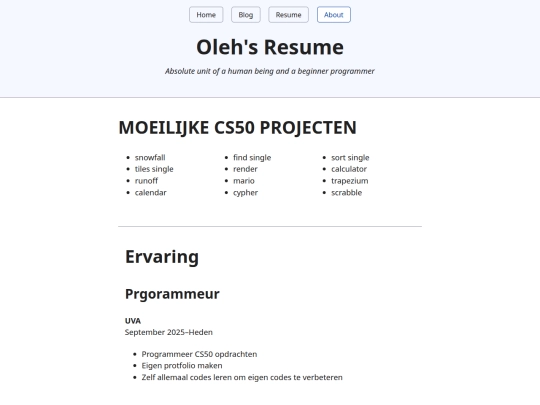 resume screenshot