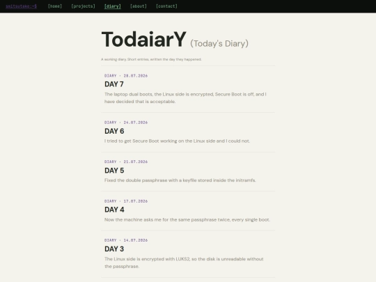 diary screenshot