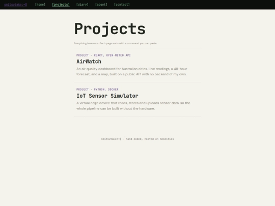 projects screenshot