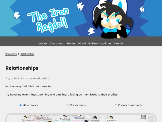 characters/relationships screenshot