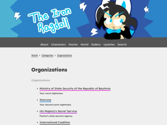 world/category/organizations screenshot