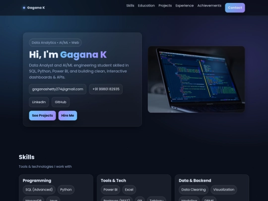 gagana_portfolio screenshot