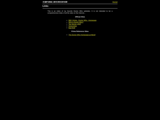 links screenshot