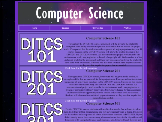courses screenshot