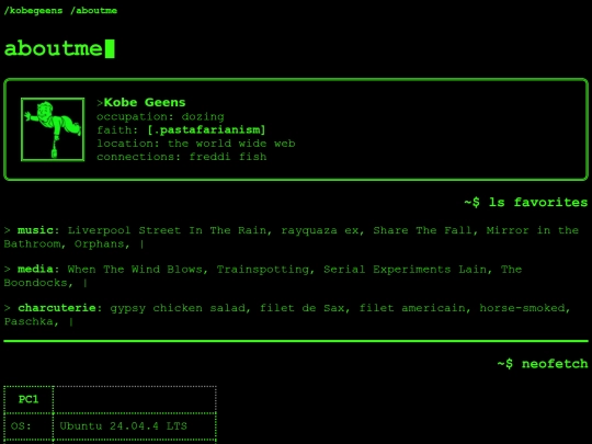terminal/en/aboutme screenshot