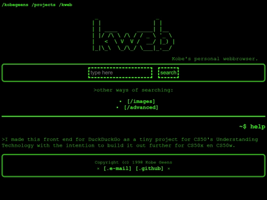 terminal/en/kweb screenshot