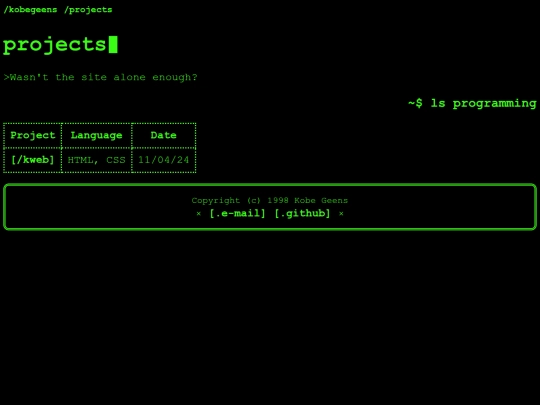 terminal/en/projects screenshot