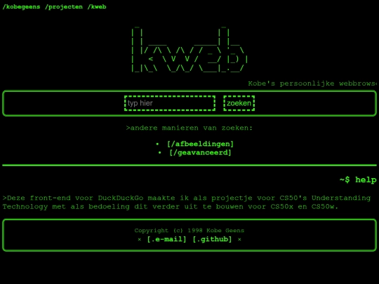 terminal/nl/kweb screenshot