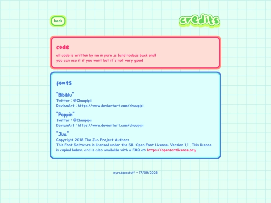 credits screenshot