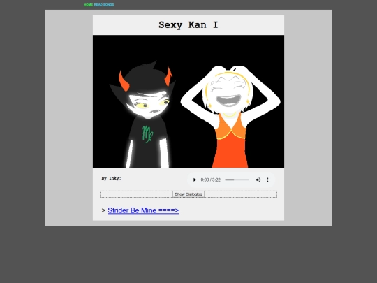 Fanpages/Homestuck/Fansongs/Sexy Kan I screenshot
