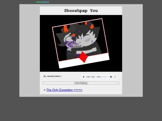 Fanpages/Homestuck/Fansongs/Shooshpap You screenshot