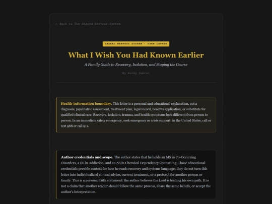 open-letter-to-families screenshot