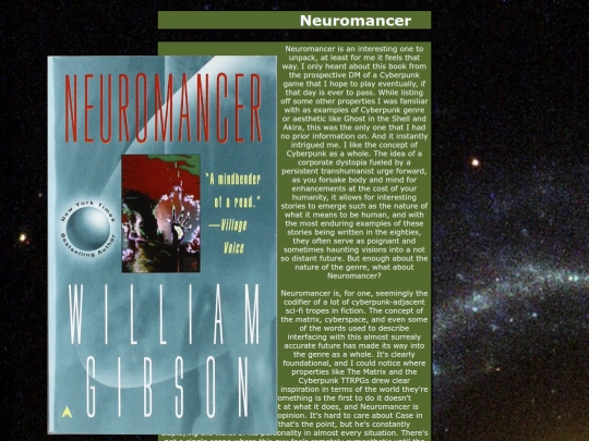 reviews/neuromancer screenshot