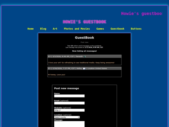 guestbook screenshot