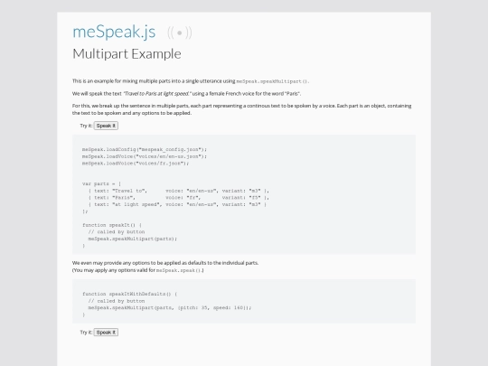 mespeak/multipartExample screenshot