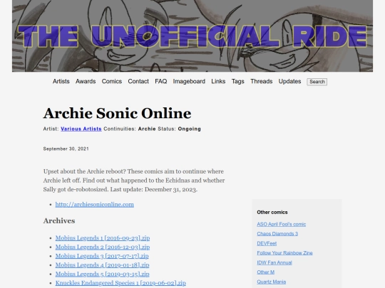 comics/2021-09-30-archie-sonic-online screenshot