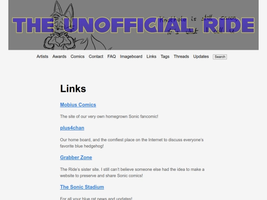 links screenshot