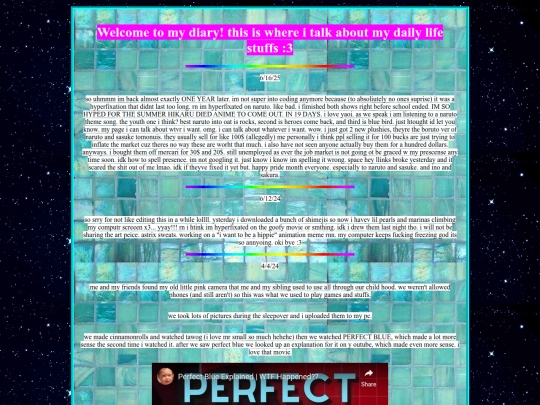 diary screenshot