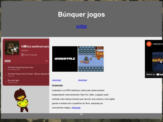 bunker jogos/undertale screenshot