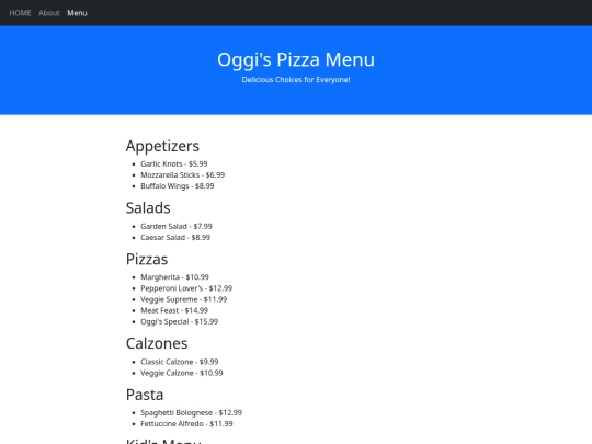 oggis/Menu screenshot