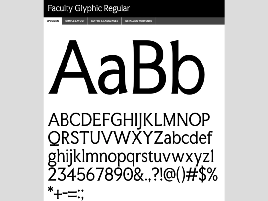 facultyglyphic/facultyglyphic-regular-demo screenshot