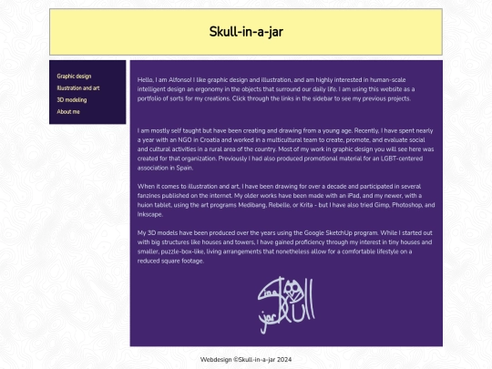 webbedportfolio screenshot