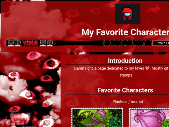 otherPages/FavChars screenshot