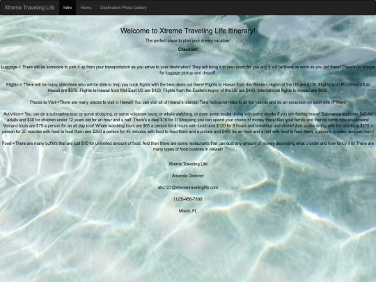 Itinerary screenshot